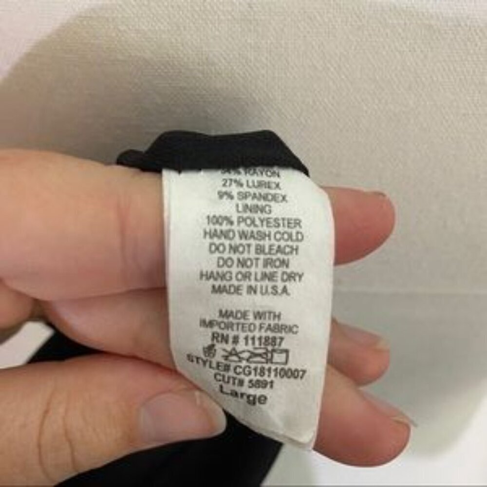 Cedar & GOLD ~ Gold Sparkle Long Sleeve Dress ~ Size Large - Picture 5 of 5